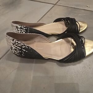 Loeffler Randall Sandals in Black and Gold 8